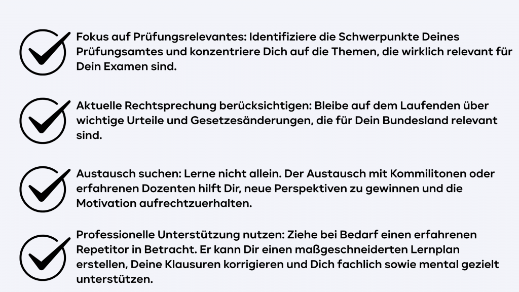 Dein Plan für die Examensvorbereitung!