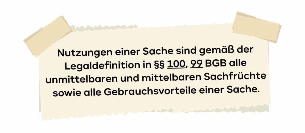 Legaldefinition Nutzungen