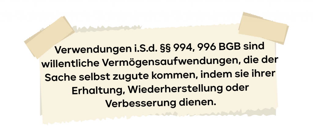 Verwendungsersatz im Eigentümer-Besitzer-Verhältnis (EBV), §§ 994 ff. BGB
