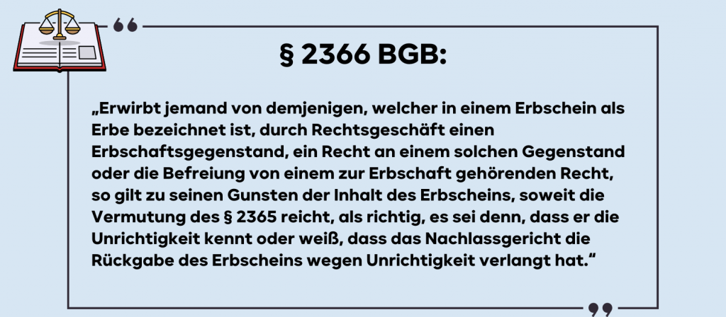 Wortlaut § 2366 BGB