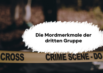 Mordmerkmale der dritten Gruppe sind Dir bislang noch unbekannt? Dann lies diesen Blogbeitrag.