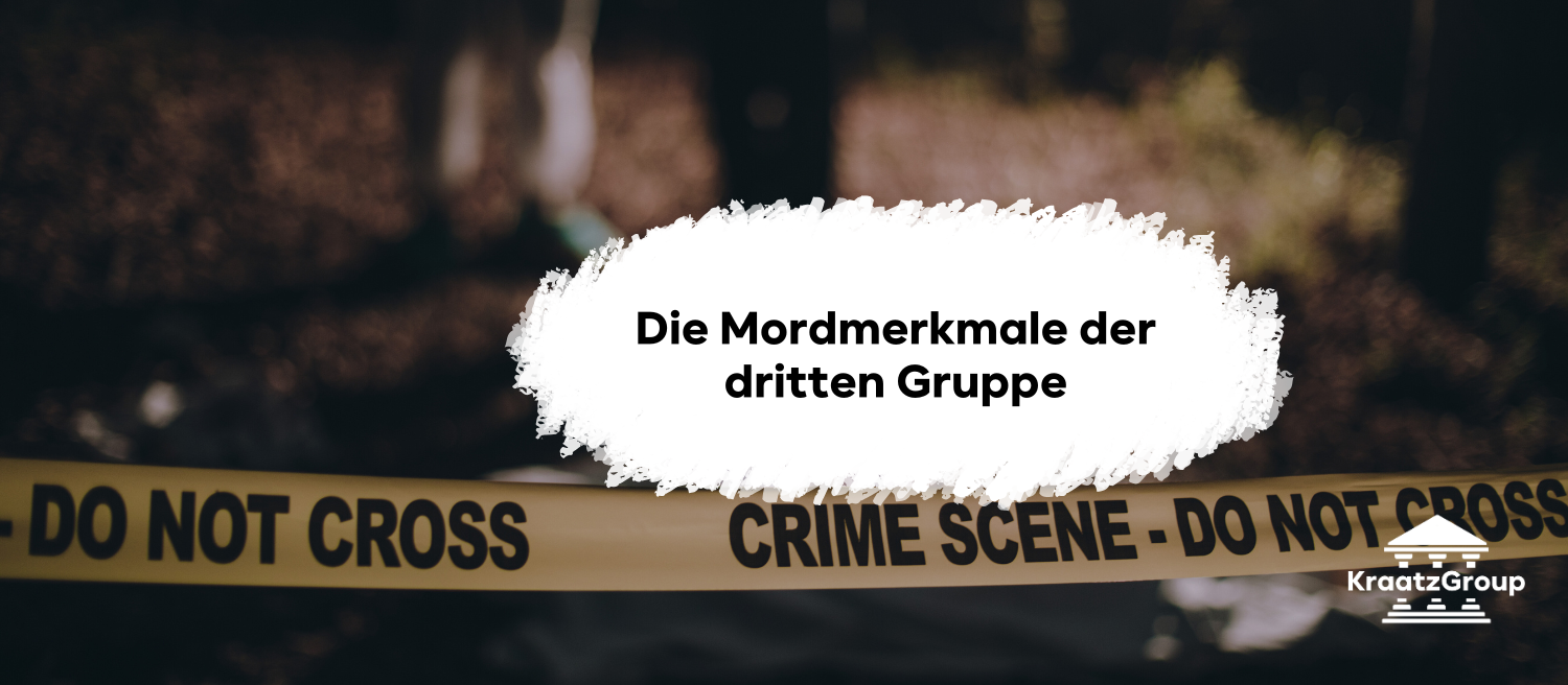 Die Mordmerkmale der dritten Gruppe