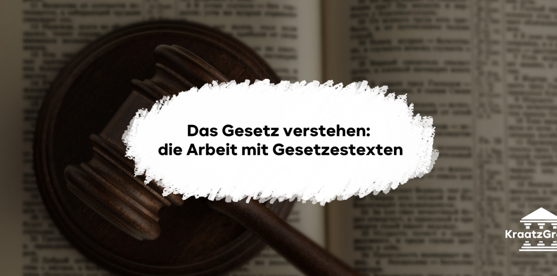Das Gesetz verstehen: die Arbeit mit Gesetzestexten. Leitfaden zum effektiven Umgang mit Gesetzestexten.