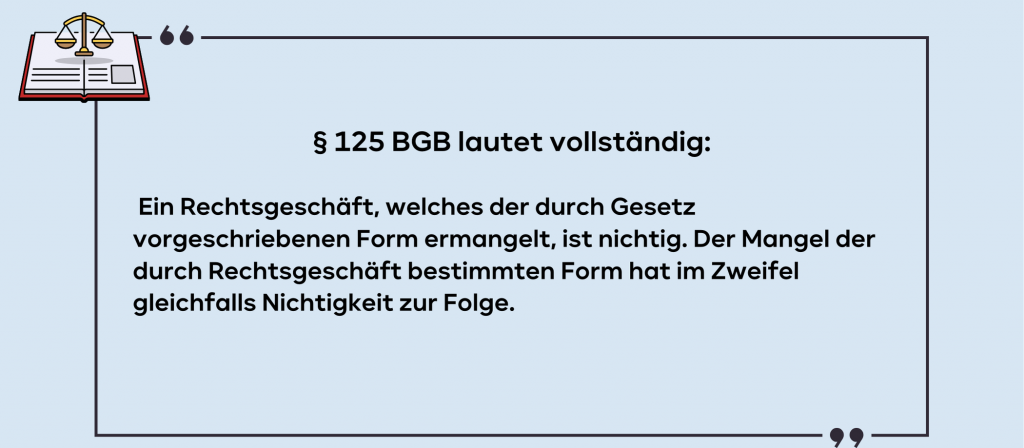 § 125 BGB
