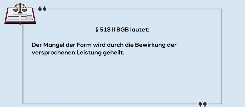 § 518 BGB Gesetzestext