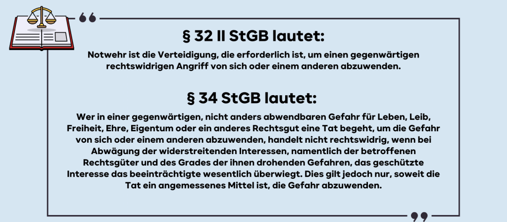 Gesetzestext §§ 32 und 34 StGB