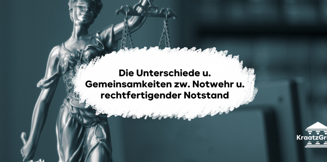 Dir sind die Unterschiede zwischen Notwehr und rechtfertigenden Notstand nicht klar? Dafür eignet sich die Lektüre dieses Blogbeitrags.