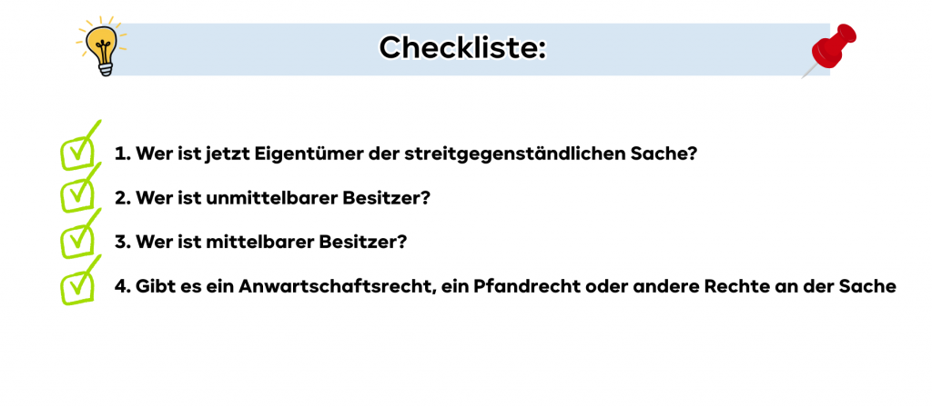 Checkliste Sachenrecht