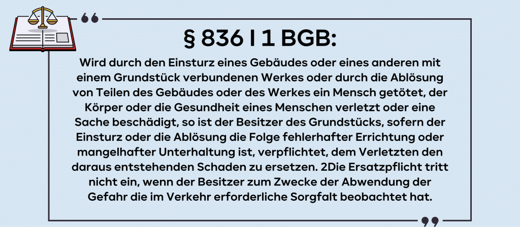 § 836 I 1 BGB Wortlaut