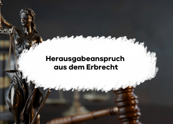 Du kennst Herausgabeansprüche aus dem Sachenrecht? Im Erbrecht existiert ebenfalls ein Herausgabeanspruch. Welcher das ist und wann dieser relevant wird, erfährst Du in diesem Blogbeitrag.