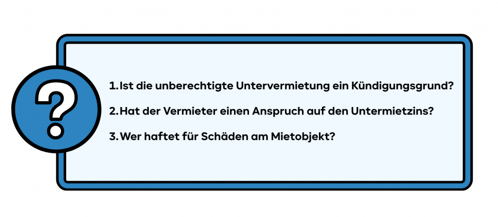 Fallfragen Untermiete