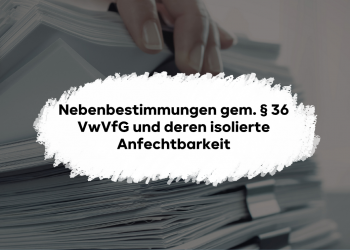 Verwaltungsrecht isolierte Anfechtung