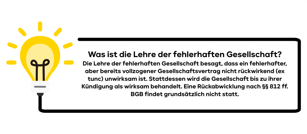 Was ist die Lehre der fehlerhaften Gesellschaft?