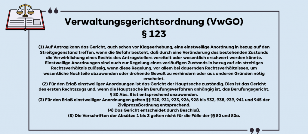 § 123 VwGO