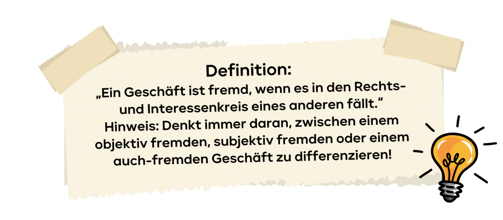 Fremdes Geschäft Goa Definition