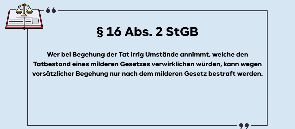 § 16 Abs. 2 StGB
