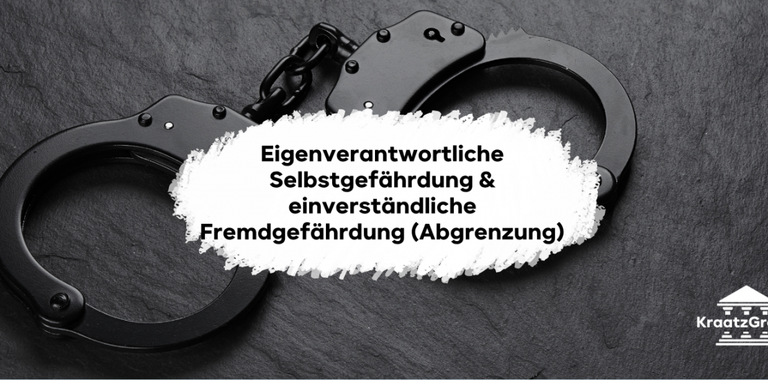 Selbstgefährdung vs. Fremdgefährdung im Kontext der objektiven Zurechnung. Wir beleuchten den Unterschied und die Strafbarkeit im StGB.