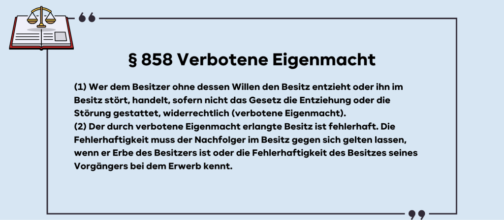 858 Verbotene Eigenmacht
