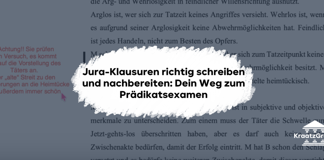 Erfahre, warum Klausurentraining für das Jura-Examen entscheidend ist und wie du Dozenten-Feedback zur Vorbereitung auf das Prädikatsexamen nutzt.