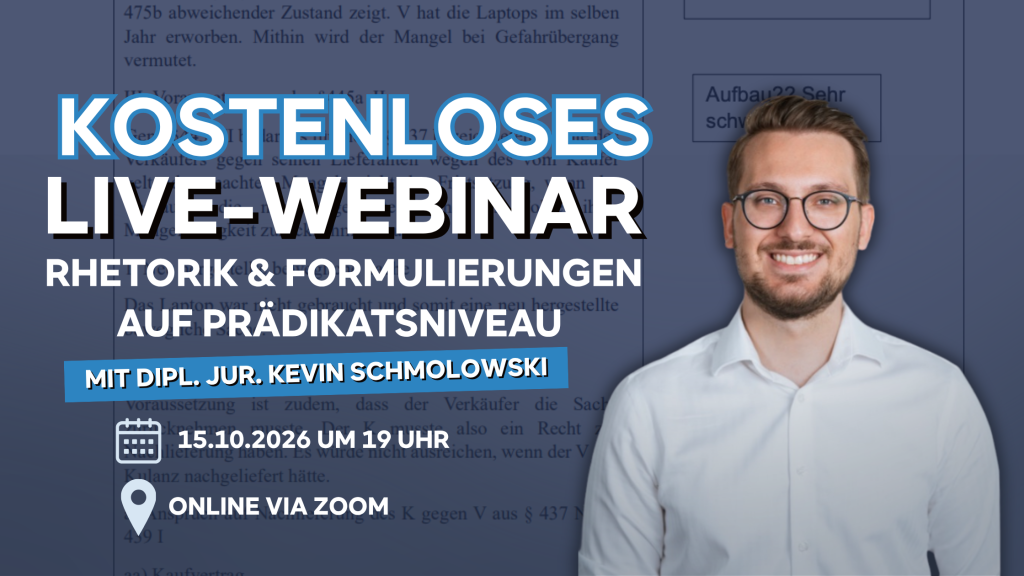 Kostenlose Jura Webinare