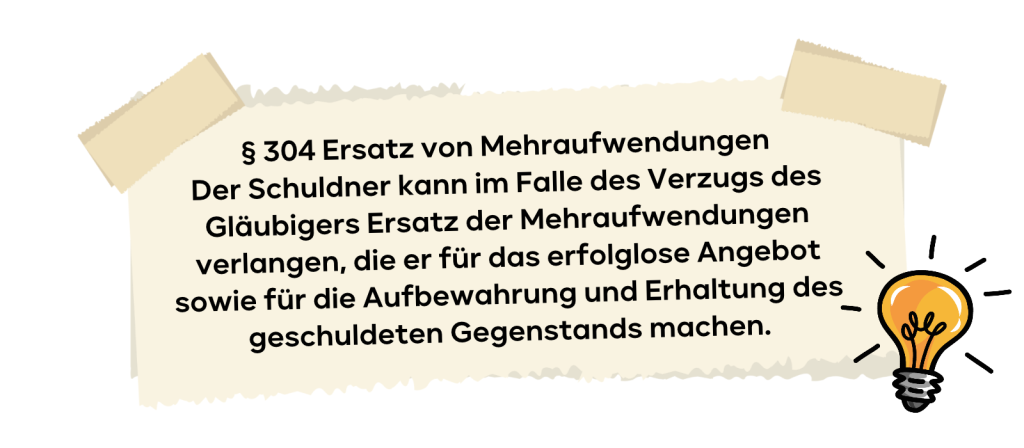 304 Ersatz von Mehraufwendungen
